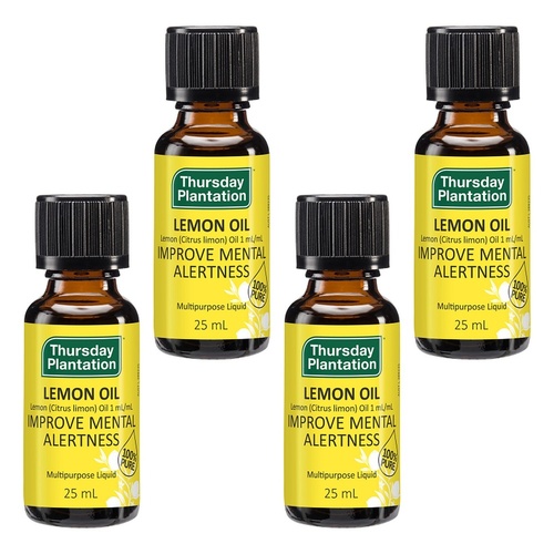 Thursday Plantation 100% Pure Lemon Oil 25mL Pack of 4