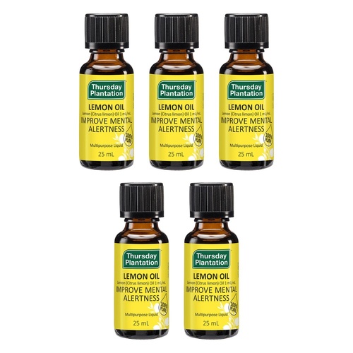 Thursday Plantation 100% Pure Lemon Oil 25mL Pack of 5