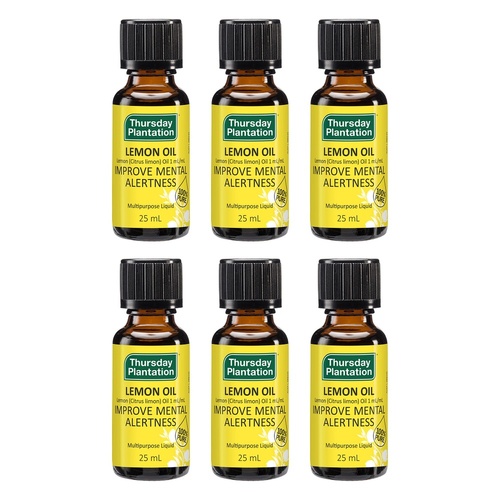 Thursday Plantation 100% Pure Lemon Oil 25mL Pack of 6