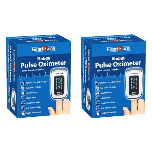 Omron Heart Sure Bluetooth Pulse Oximeter Pack of 2