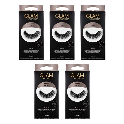 Glam by Manicare Kaia Luxe Lashes Pack of 5