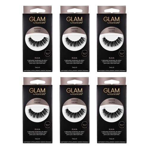 Glam by Manicare Kaia Luxe Lashes Pack of 6