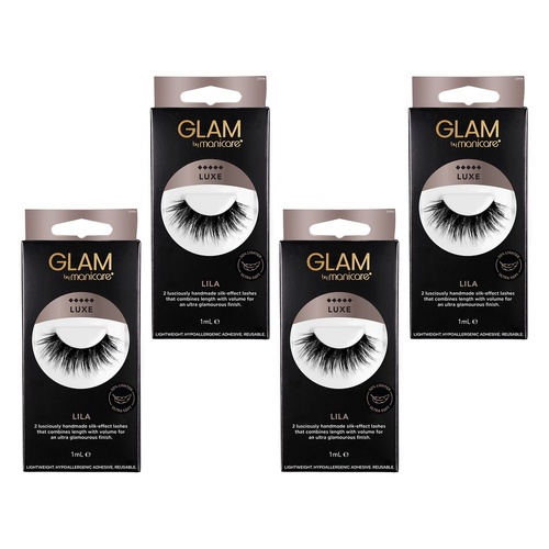 Glam by Manicare Lila Luxe Lashes Pack of 4