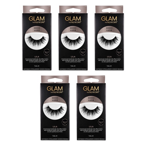 Glam by Manicare Lila Luxe Lashes Pack of 5