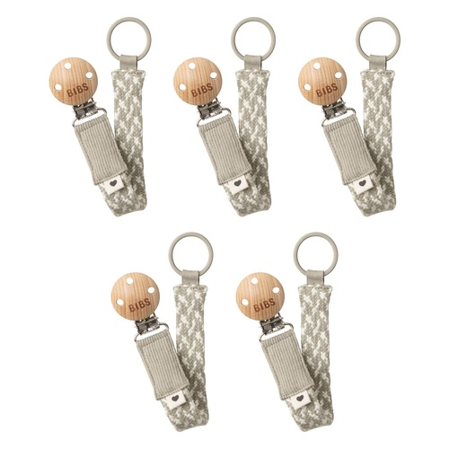 Bibs Paci Braid Ivory Pack of 5