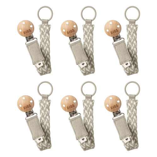Bibs Paci Braid Ivory Pack of 6