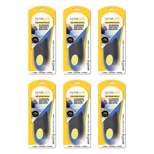 Synx Synxgeli Power Insoles Medium Pack of 6