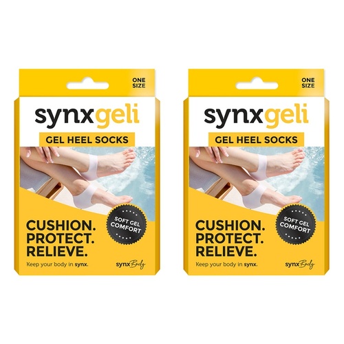 Synx Synxgeli Gel Heel Socks Pack of 2
