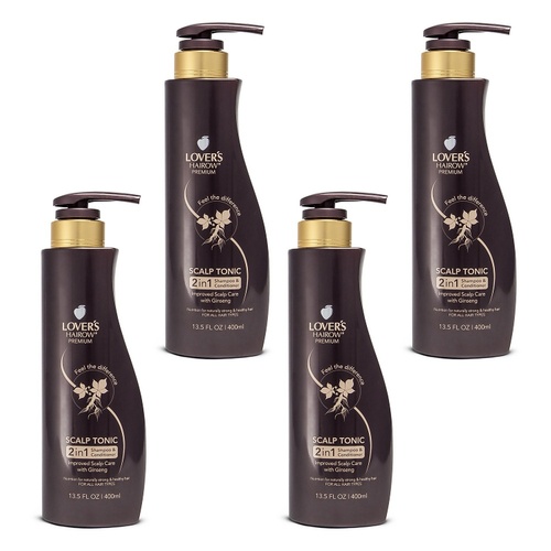 Lovercare Hairow Premium 2in1 Shampoo & Conditioner 400mL Pack of 4