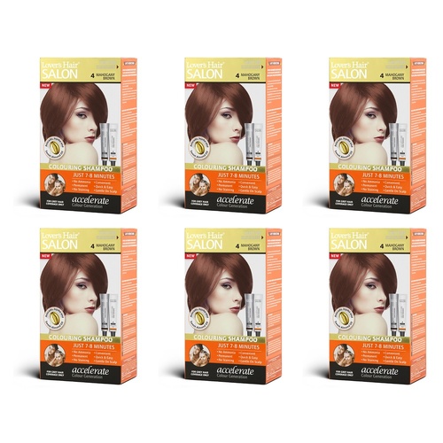 Lovercare Hair Salon Color Shampoo 4 Medium Brown Pack of 6