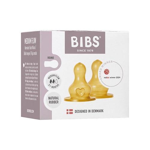 Bibs Bottle Nipple Medium Flow 2 Pack