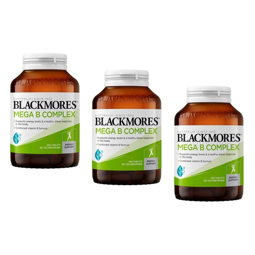 Blackmores Mega B Complex 200 Tablets Pack of 3
