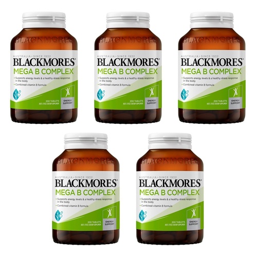 Blackmores Mega B Complex 200 Tablets Pack of 5