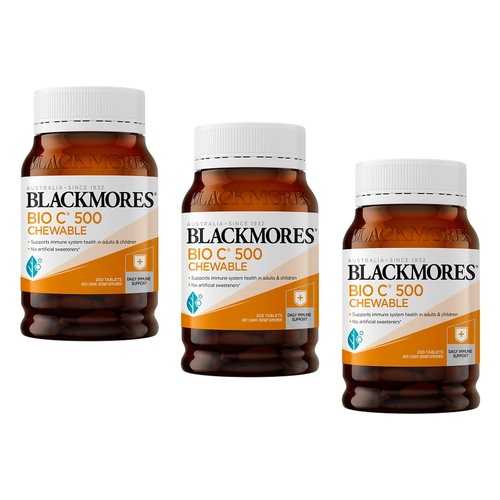 Blackmores Bio C 500 Chewable 200 Tablets Pack of 3