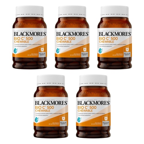 Blackmores Bio C 500 Chewable 200 Tablets Pack of 5