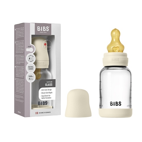 Bibs Baby Glass Bottle Complete Set Ivory