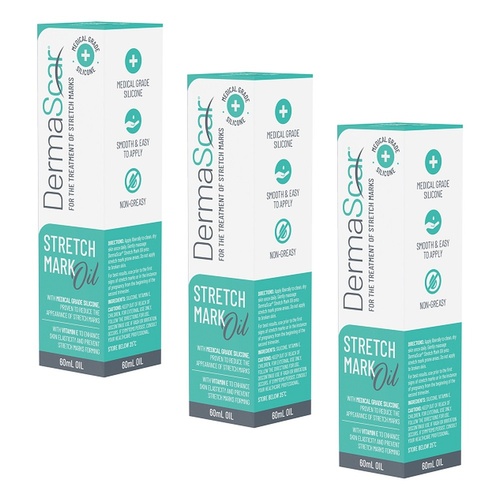DermaScar Stretch Marks Oil 60mL Pack of 3