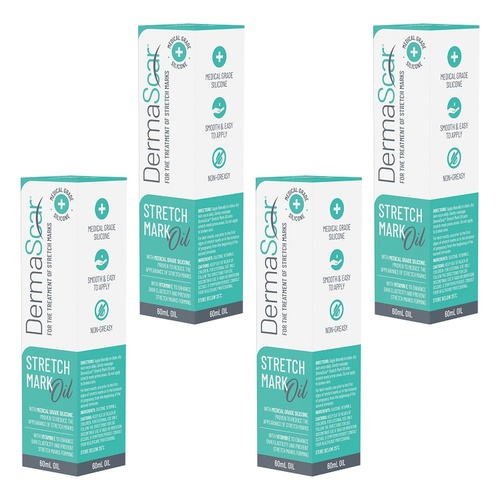 DermaScar Stretch Marks Oil 60mL Pack of 4
