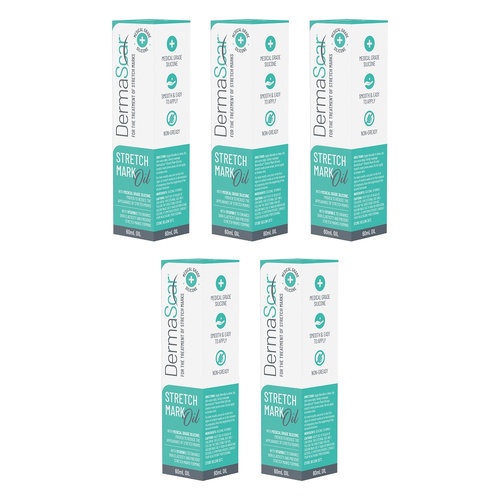 DermaScar Stretch Marks Oil 60mL Pack of 5