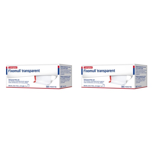 Fixomull Transparent Wide Area Fixation 10cmx2m Pack of 2