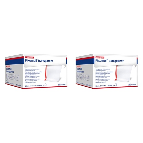 Fixomull Transparent Wide Area Fixation 5cmx10m Pack of 2