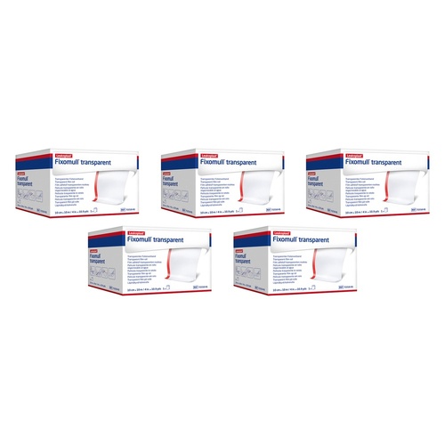Fixomull Transparent Wide Area Fixation 5cmx10m Pack of 5