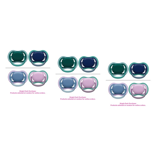Philips Avent Ultra Air Soother Plain Mixed 6-18 Months 2 Pack Bundle of 3