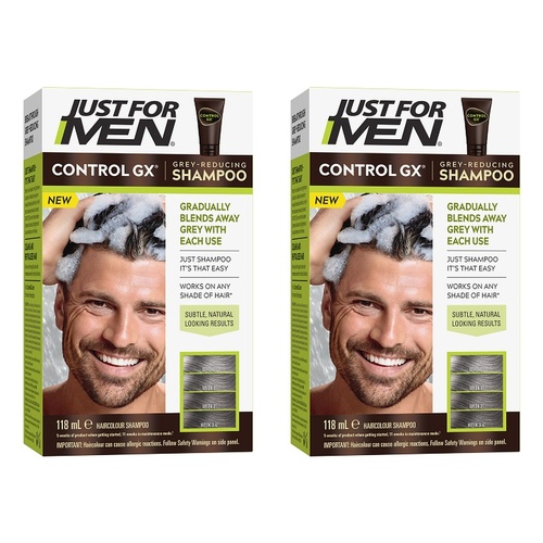 Just For Men Control GX Grey Reduce Shampoo 118mL Pack of 2