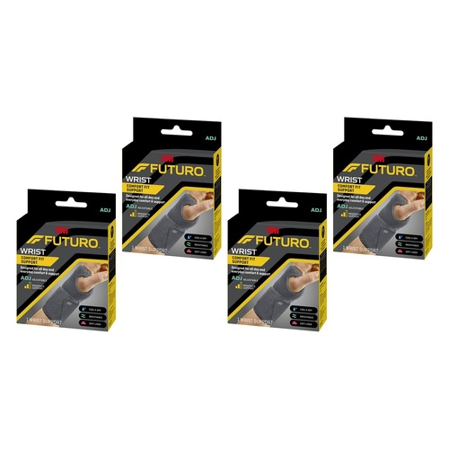 Futuro Comfort Fit Wrist Support Adjustable Pack of 4