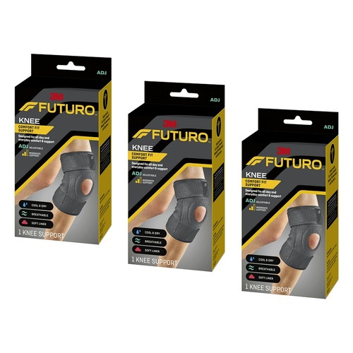 Futuro Comfort Fit Knee Stabiliser Adjustable Pack of 3