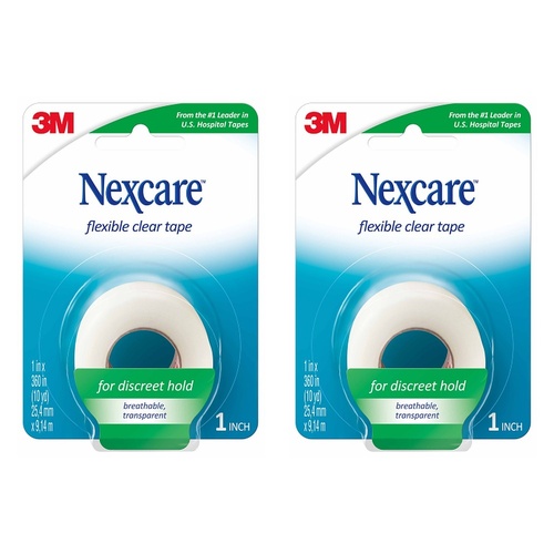 Nexcare Flexible Clear Tape 25mm Pack of 2