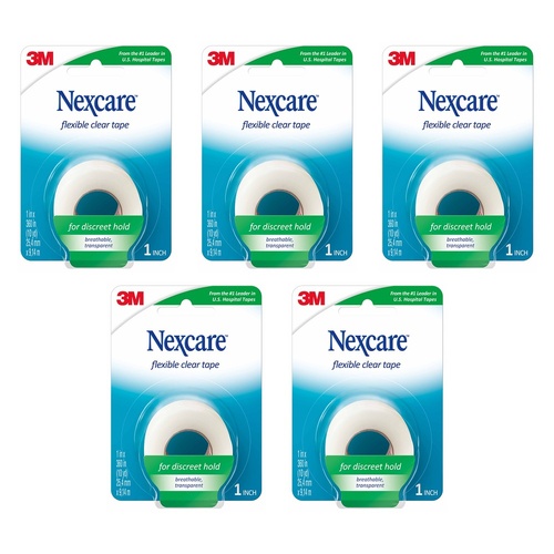 Nexcare Flexible Clear Tape 25mm Pack of 5