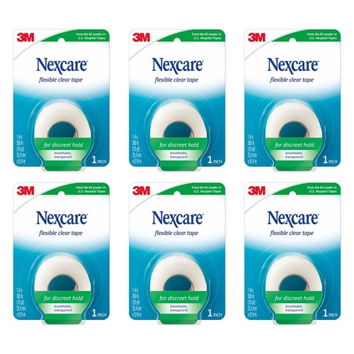 Nexcare Flexible Clear Tape 25mm Pack of 6