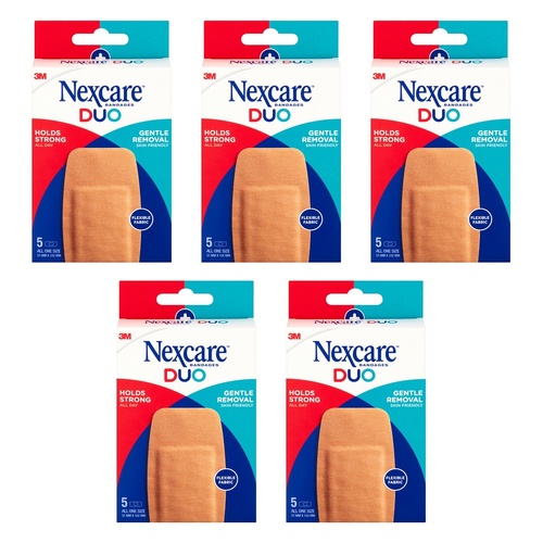 Nexcare Duo Bandages 51mm x 102mm 5 Pack Bundle of 5