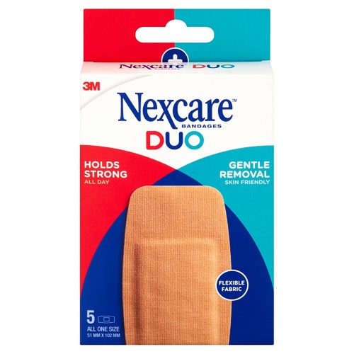 Nexcare Duo Bandages 51mm x 102mm 5 Pack