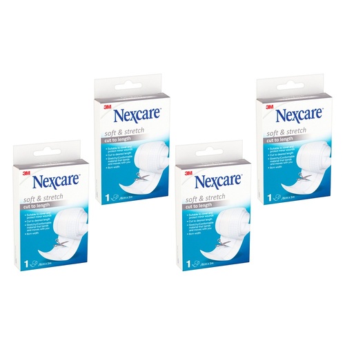 Nexcare Soft & Stretch Plaster 8cm x 1m Pack of 4