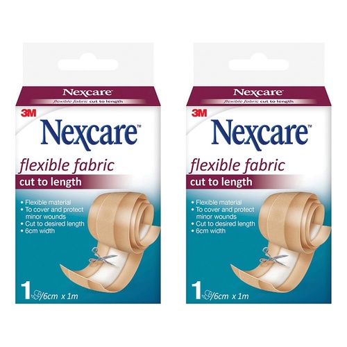 Nexcare Flexible Fabric Cut to Length Dressing 6cm x 1m Pack of 2