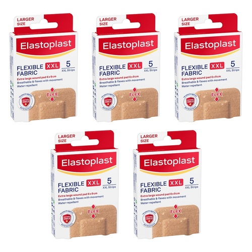 Elastoplast Flexible Fabric XXL Dressing 5 Pack Bundle of 5