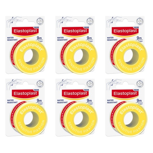 Elastoplast Sensitive Fixation Tape 2.5cm x 9m Pack of 6
