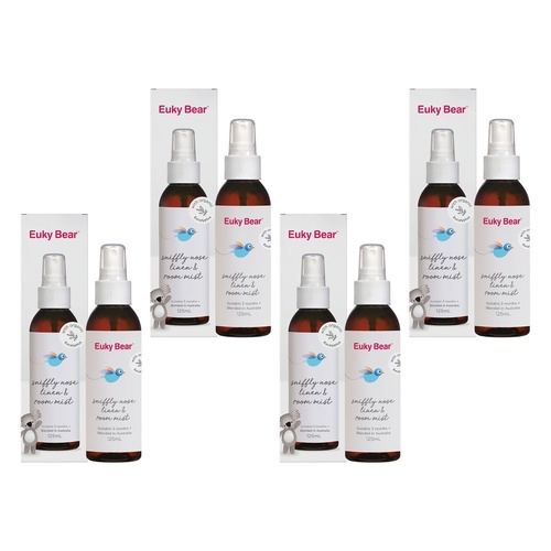 Euky Bear Sniffly Nose Linen & Room Mist 125mL Pack of 4