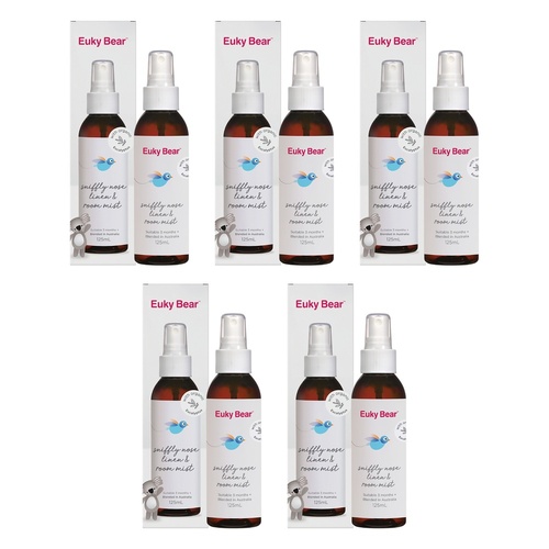 Euky Bear Sniffly Nose Linen & Room Mist 125mL Pack of 5