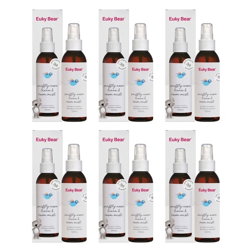 Euky Bear Sniffly Nose Linen & Room Mist 125mL Pack of 6