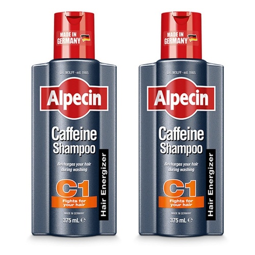 Alpecin Caffeine Shampoo 375mL Pack of 2