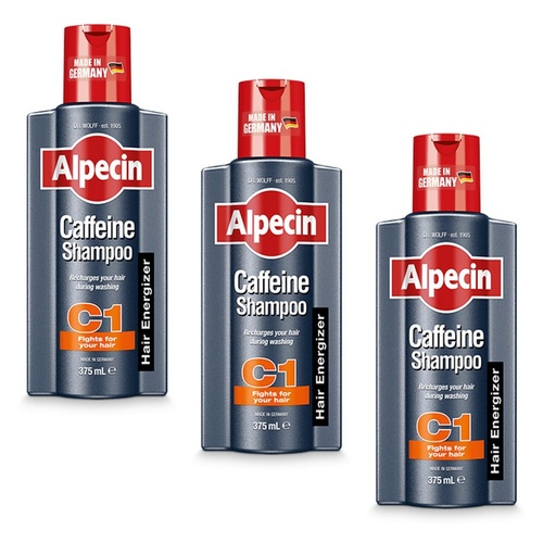 Alpecin Caffeine Shampoo 375mL Pack of 3