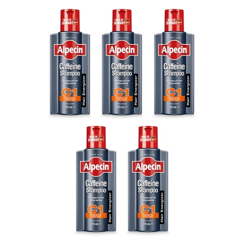 Alpecin Caffeine Shampoo 375mL Pack of 5