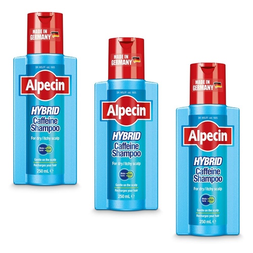 Alpecin Hybrid Shampoo 250mL Pack of 3
