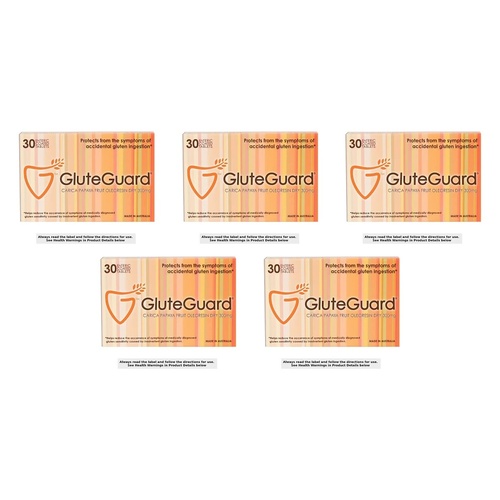 GluteGuard Gluten Protection 30 Tablets Pack of 5
