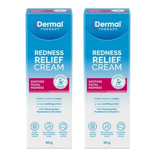 Dermal Therapy Redness Relief Cream 60g Pack of 2