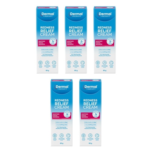 Dermal Therapy Redness Relief Cream 60g Pack of 5