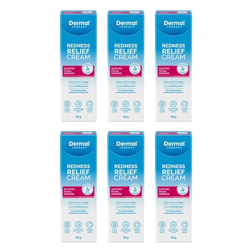 Dermal Therapy Redness Relief Cream 60g Pack of 6